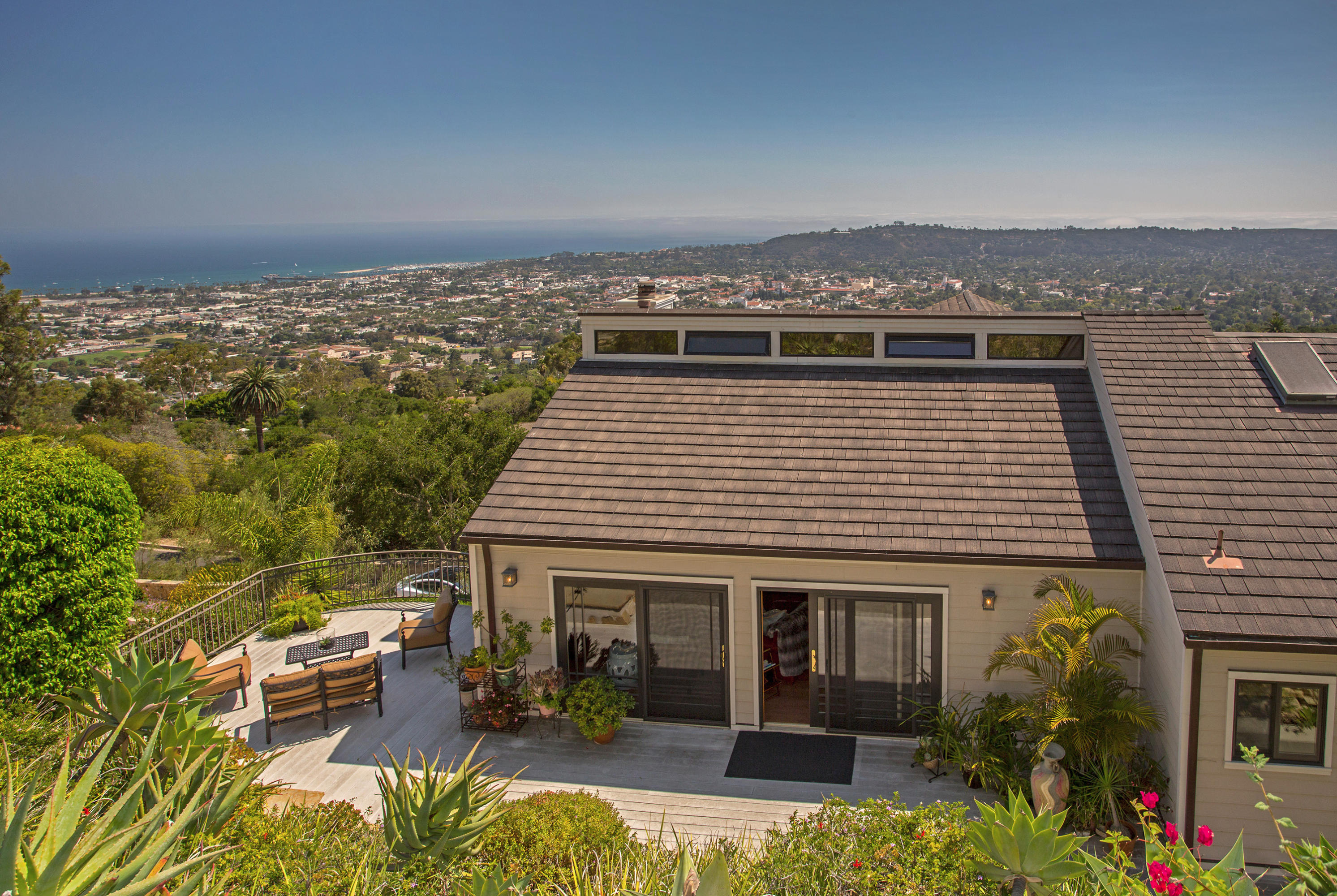 1710 Mission Ridge Road Santa Barbara, CA 93103 - Photo 17 of 19 an aerial view of a house with a yard