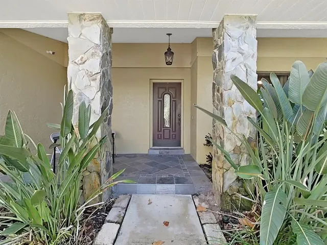 a view of a door of the house