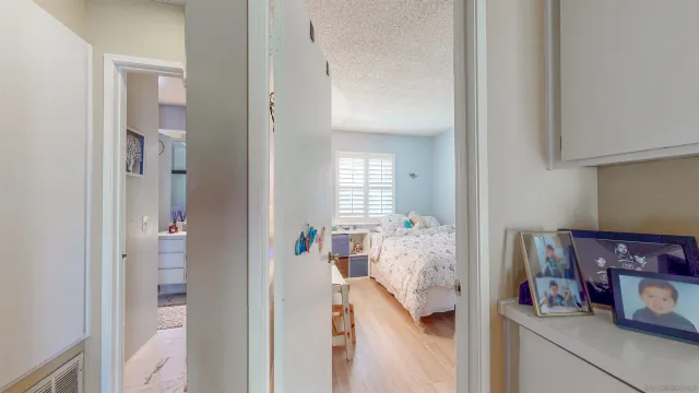 a room with furniture and a book shelf