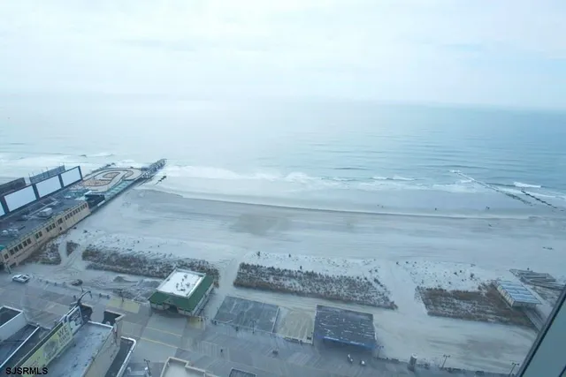 a view of beach and ocean