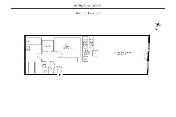 $1,150,000 | 20 Pine Street, Unit 1806 | Financial District