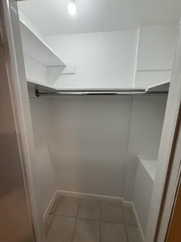 a close view of closet