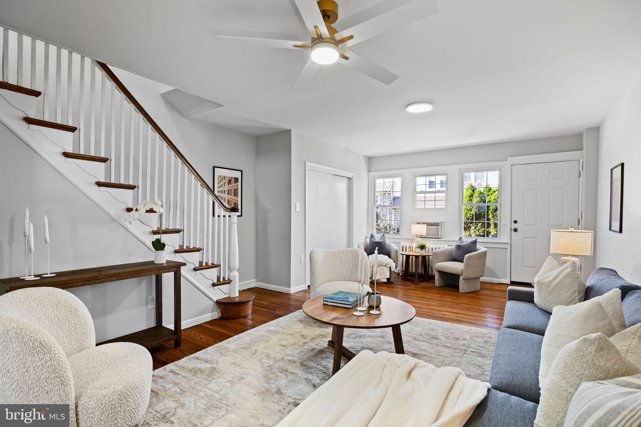 171 North Carol Boulevard Upper Darby, PA 19082 - Photo 3 of 32 a living room with furniture and wooden floor