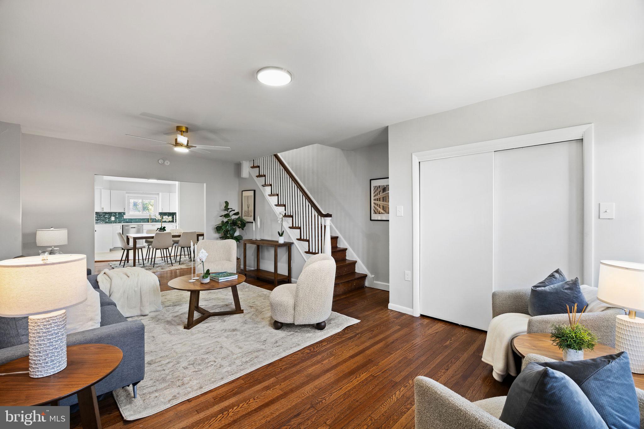 171 North Carol Boulevard Upper Darby, PA 19082 - Photo 4 of 32 a living room with furniture and wooden floor