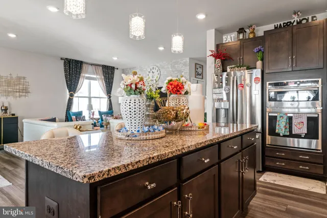 a room with a table and a chair