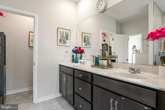 an aerial view of houses with an outdoor space