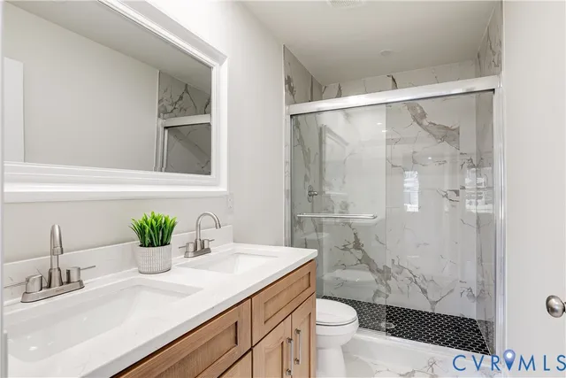 a bathroom with a sink and mirror