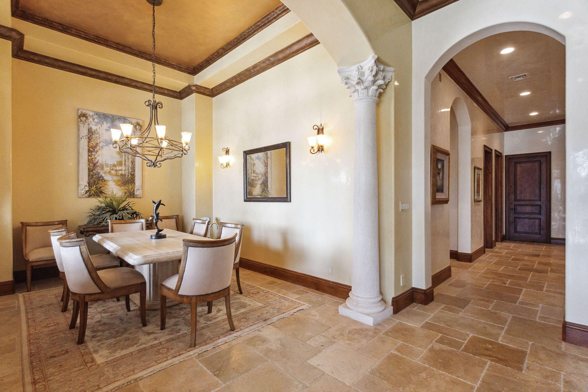 3870 Northeast 31st Avenue Lighthouse Point, FL 33064 - Photo 37 of 151 a view of a dining room with furniture and chandelier