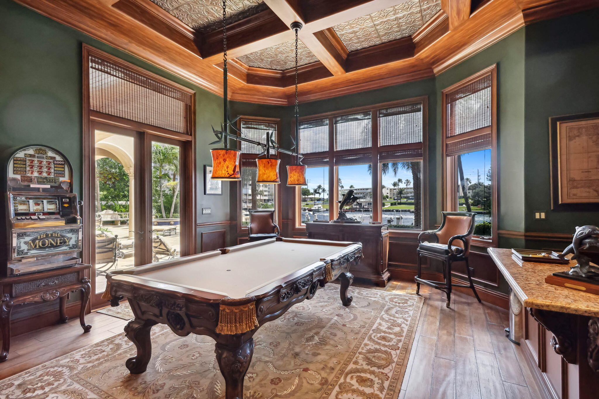 3870 Northeast 31st Avenue Lighthouse Point, FL 33064 - Photo 46 of 151 a room with furniture pool table and a floor to ceiling window