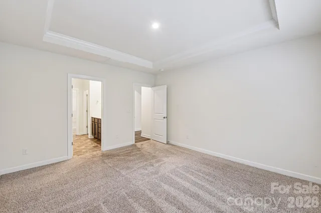 an empty room with an entryway