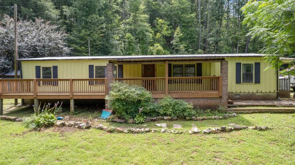 a house view with a garden space