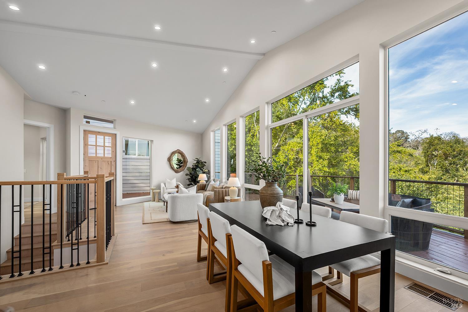 745 Redwood Road San Anselmo, CA 94960 - Photo 12 of 47 a view of a dining room with furniture window and outside view