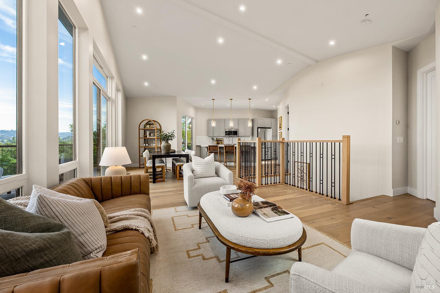 745 Redwood Road San Anselmo, CA 94960 - Photo 18 of 47 a living room with furniture and kitchen view