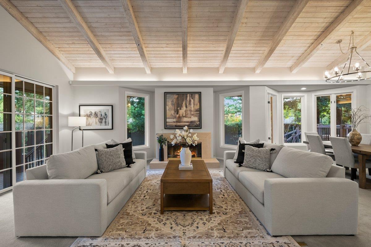 639 Morningside Road Los Altos, CA 94022 - Photo 20 of 42 a living room with furniture and wooden floor
