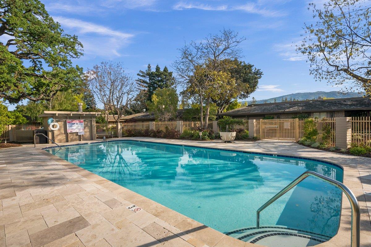 639 Morningside Road Los Altos, CA 94022 - Photo 36 of 42 a view of a swimming pool with a patio