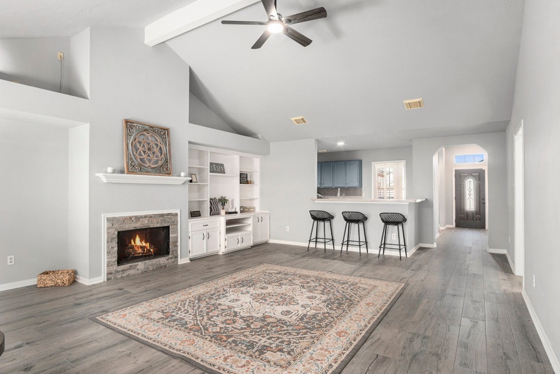 3315 Mourning Dove Drive Spring, TX 77388 - Photo 25 of 44 a living room with furniture and a fireplace