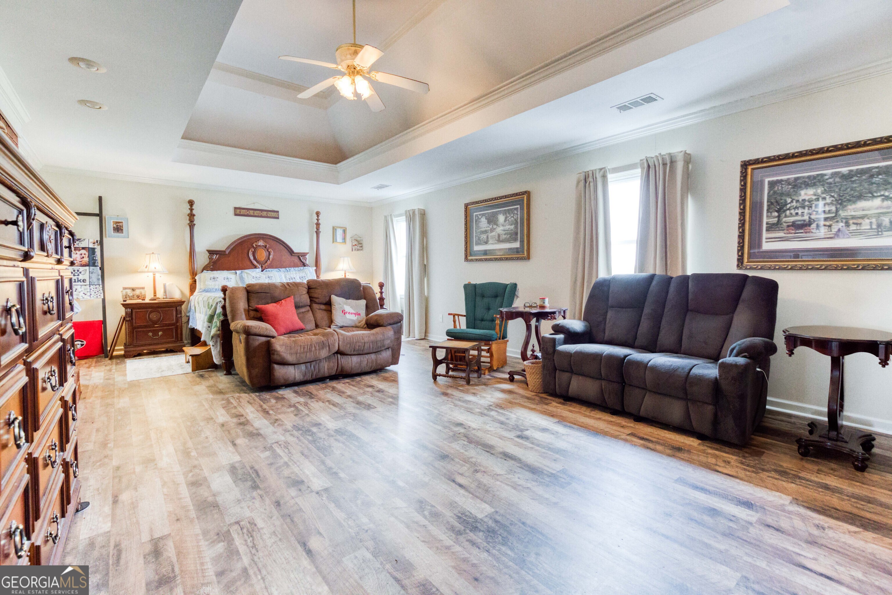 1811 Michael Road Northwest Monroe, GA 30656 - Photo 28 of 43 a living room with furniture and a wooden floor
