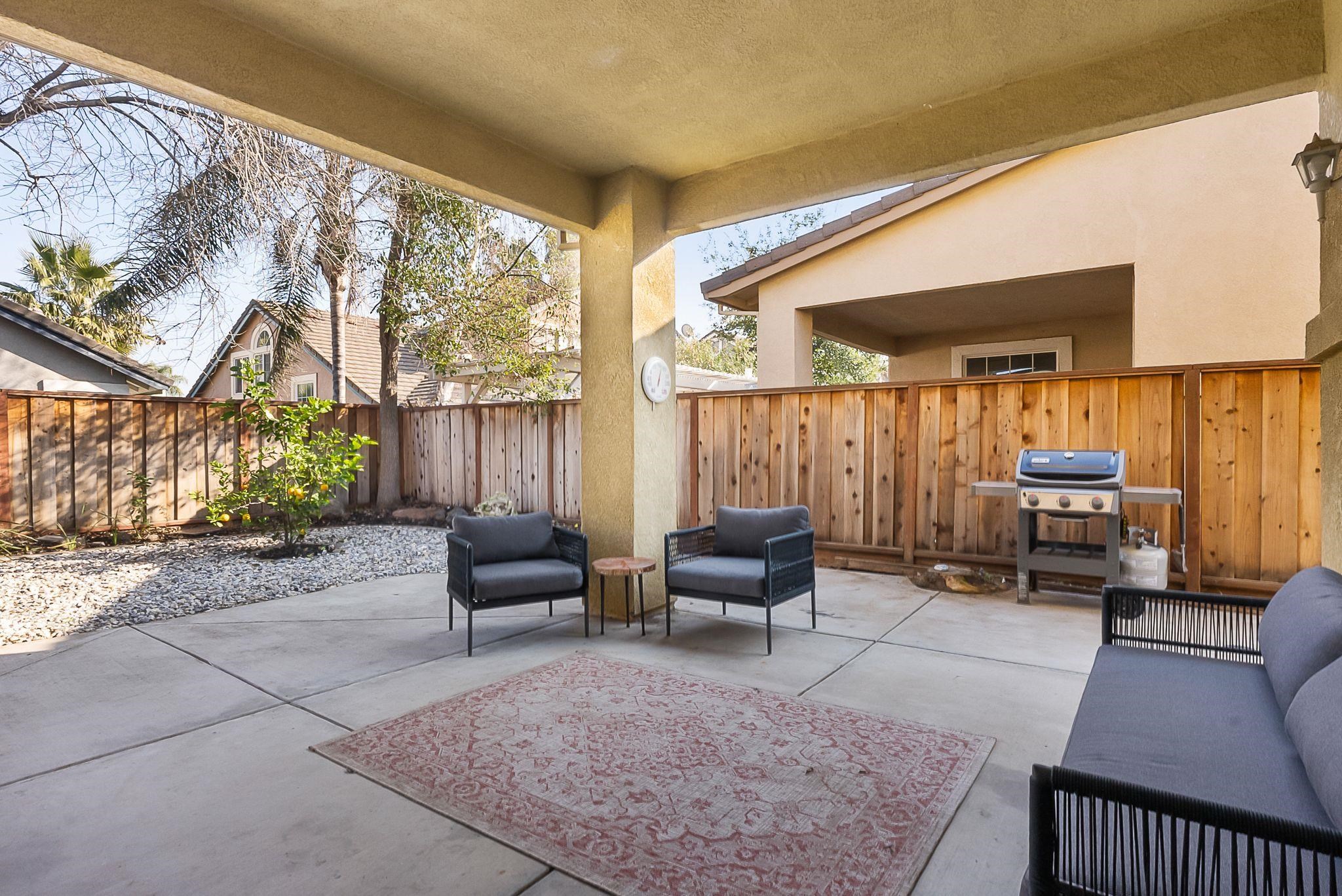 536 Birchwood Road Brentwood, CA 94513 - Photo 33 of 45 Fenced backyard featuring a patio area, outdoor furniture, and a grill