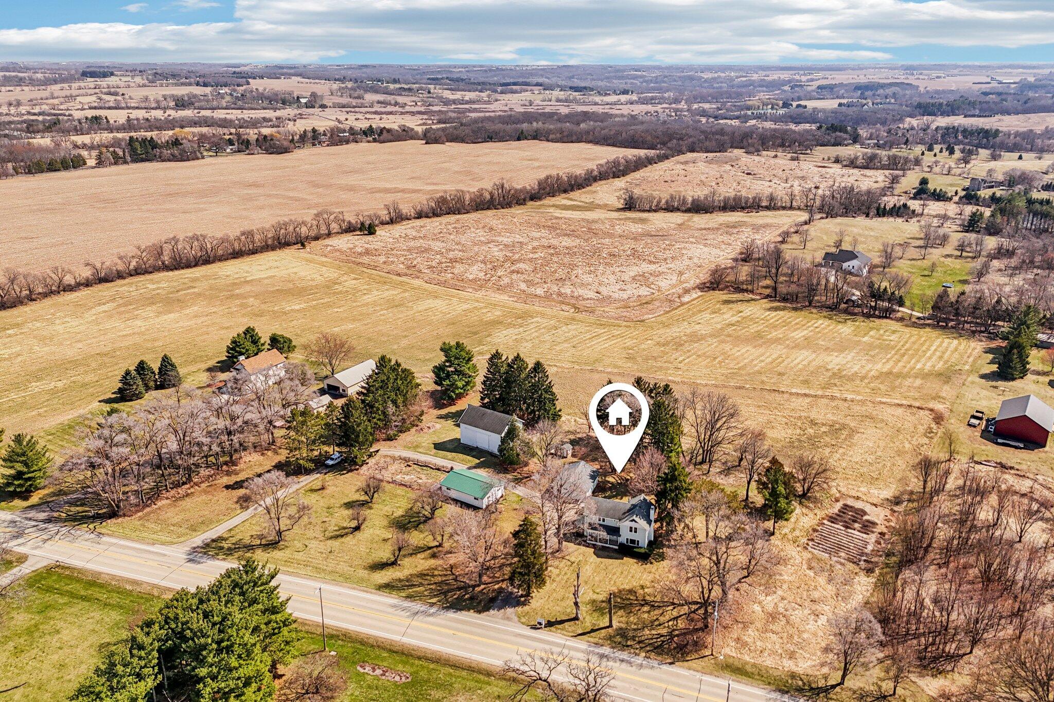 W4669 County Rd A Lafayette, WI 53121 - Photo 59 of 66 Aerial from North 4