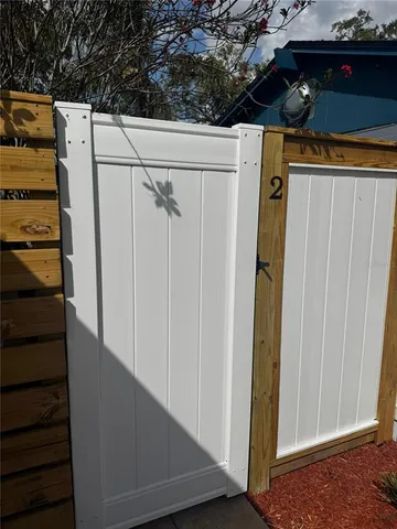 a view of a backyard of a house