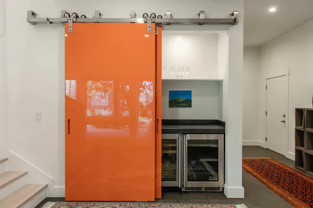 a view of a livingroom with a fireplace