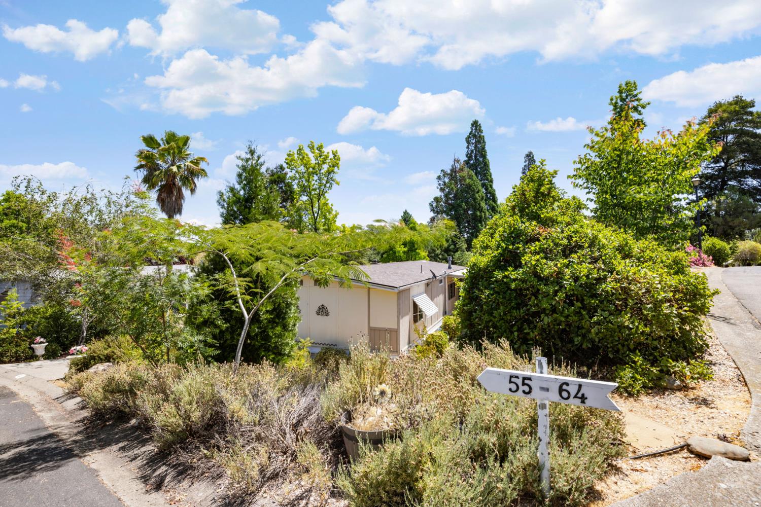 4700 Old French Town Road, Unit 64 Shingle Springs, CA 95682 - Photo 25 of 26 a view of a garden with plants and a bench