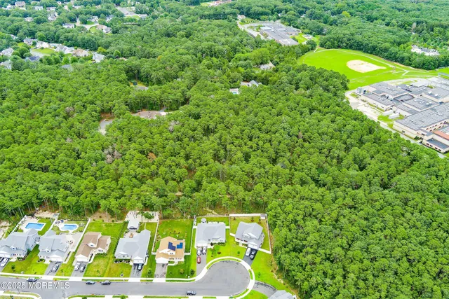 a view of a swimming pool with a garden