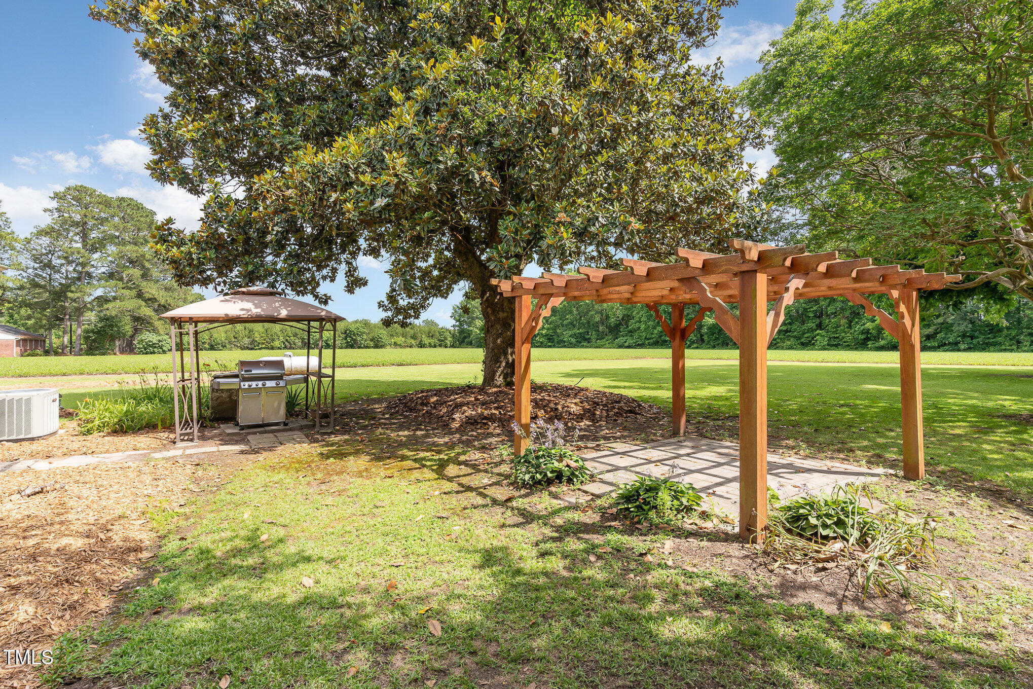6200 Highway 401 Bunnlevel, NC 28323 - Photo 24 of 28 a backyard of a house with table and chairs