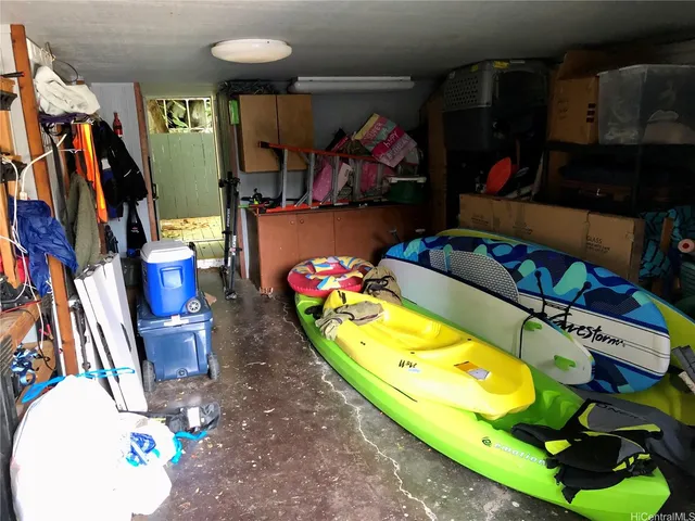 a view of gym equipment and children play room