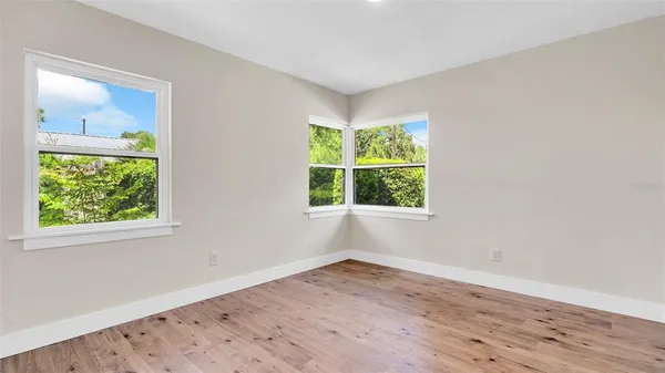 an empty room with a window