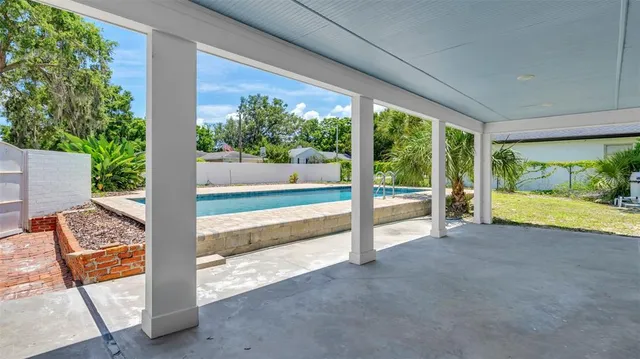 a view of an outdoor space and a yard