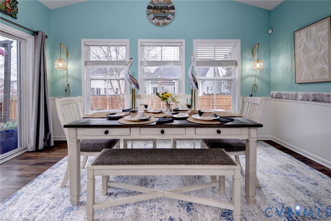 8428 Sheldon Branch Place Toano, VA 23168 - Photo 17 of 46 a view of a dining room with furniture window and outside view