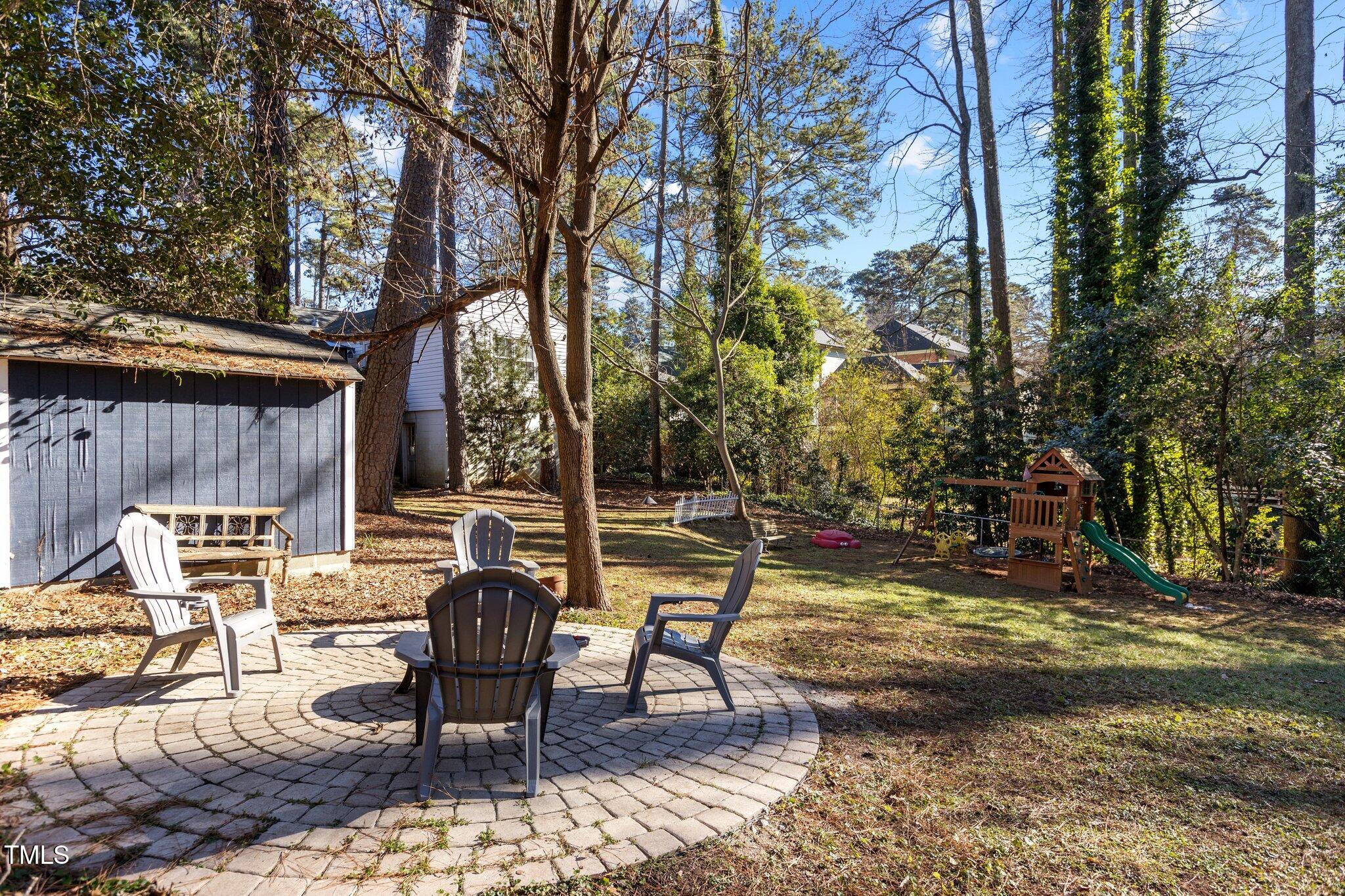 1325 Duplin Road Raleigh, NC 27607 - Photo 34 of 46 Stone Patio makes a great place to gather with friends.