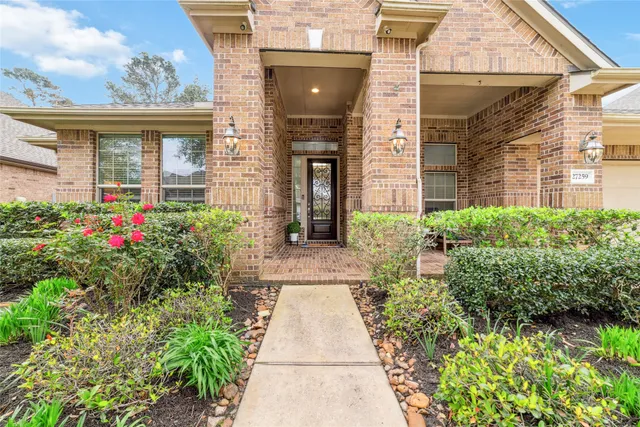 a backyard of a house with seating space