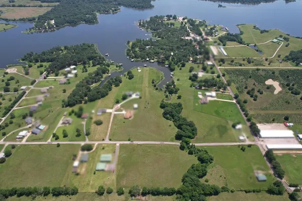 an aerial view of a residential houses