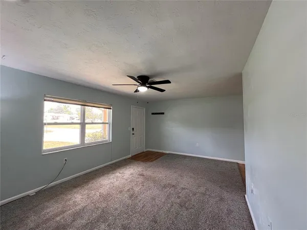 an empty room with a window