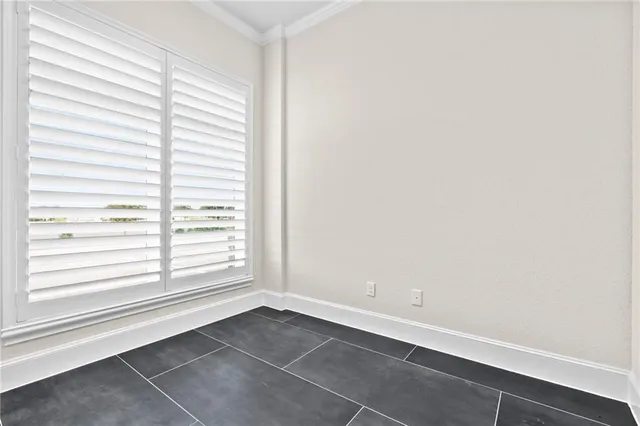 an empty room with a window