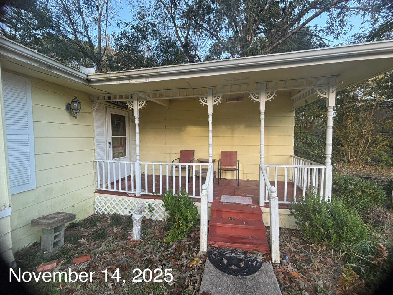 240 Boat Launch Road Point Blank, TX 77364 - Photo 8 of 11 a view of a porch with a bench