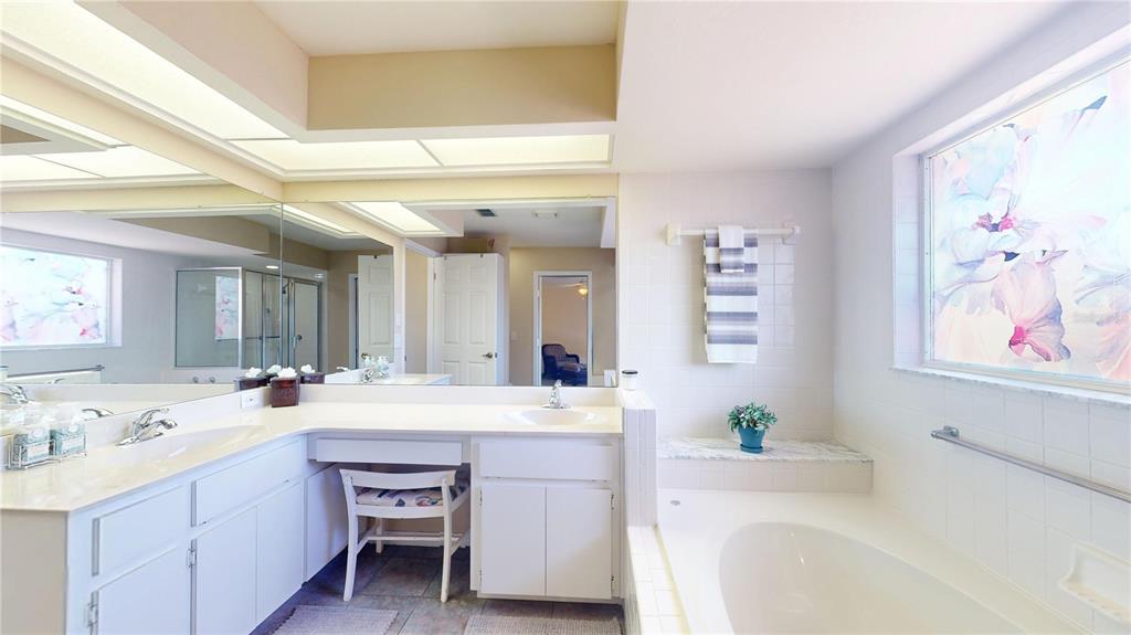 4427 North Bacall Loop Beverly Hills, FL 34465 - Photo 18 of 41 a bathroom with a tub a sink and a mirror