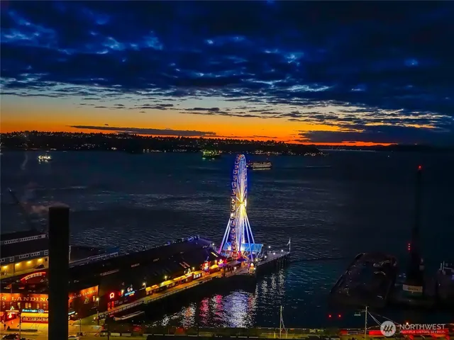 a view of a city with tall buildings