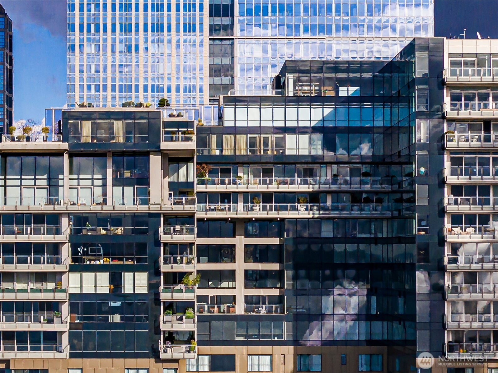 99 Union Street, Unit 1102 Seattle, WA 98101 - Photo 23 of 36 a front view of a building with glass windows