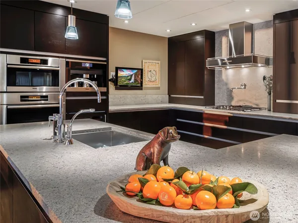 a water heater and a table