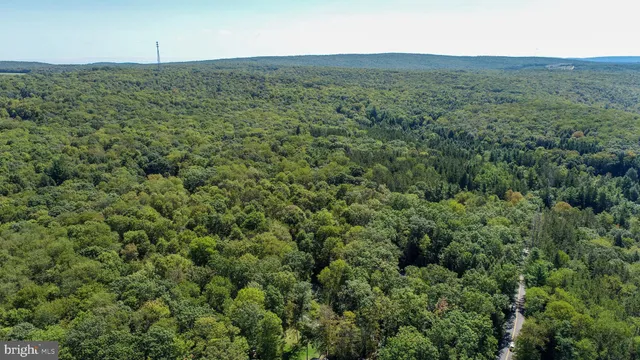 an aerial view of a houses with a yard
