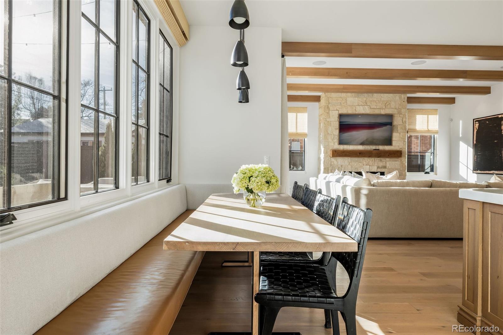 1026 South High Street Denver, CO 80209 - Photo 15 of 50 a dining room with furniture and wooden floor