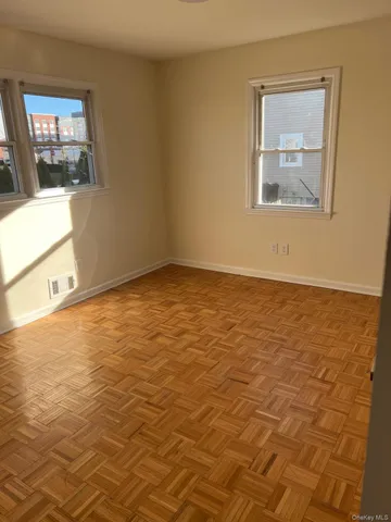 an empty room with a window