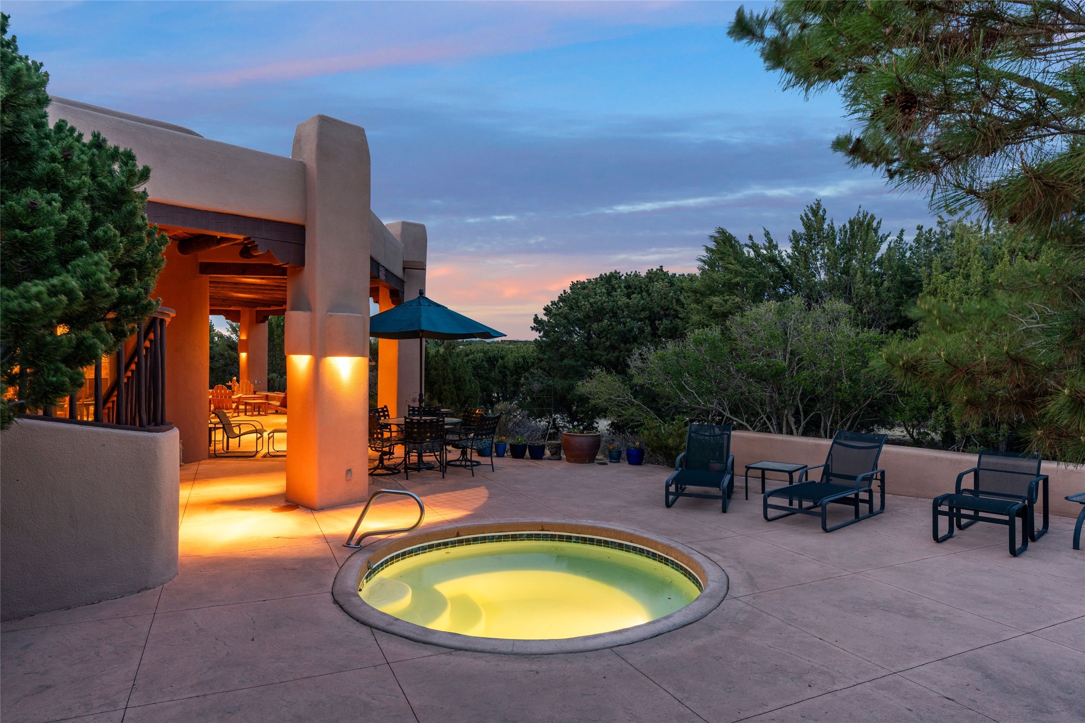 71 Sierra Rosa Loop Santa Fe, NM 87506 - Photo 1 of 1 Welcome to 71 Sierra Rosa Loop in Las Campanas where you can savor the star-filled nights from your in-ground hot tub.
