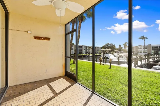 a view of a garden from a windows