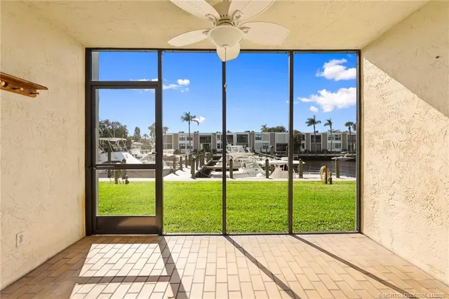 a view of a balcony with an outdoor space