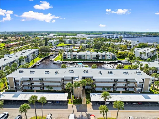 an aerial view of a city