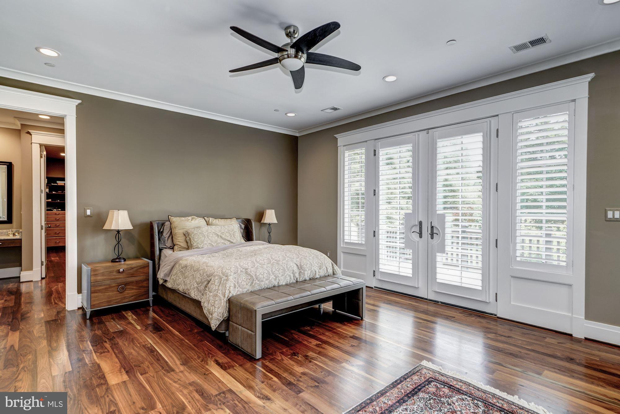 9927 Carter Road Bethesda, MD 20817 - Photo 22 of 47 Master Bedroom with Doors to the Balcony.
